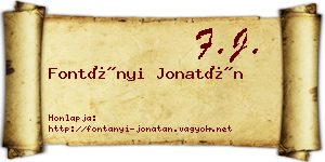 Fontányi Jonatán névjegykártya